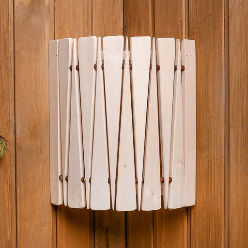 Абажур для бани и сауны «Треугольники», липа, 31×26.5×13 см, настенный, угловой, «Добропаровъ»