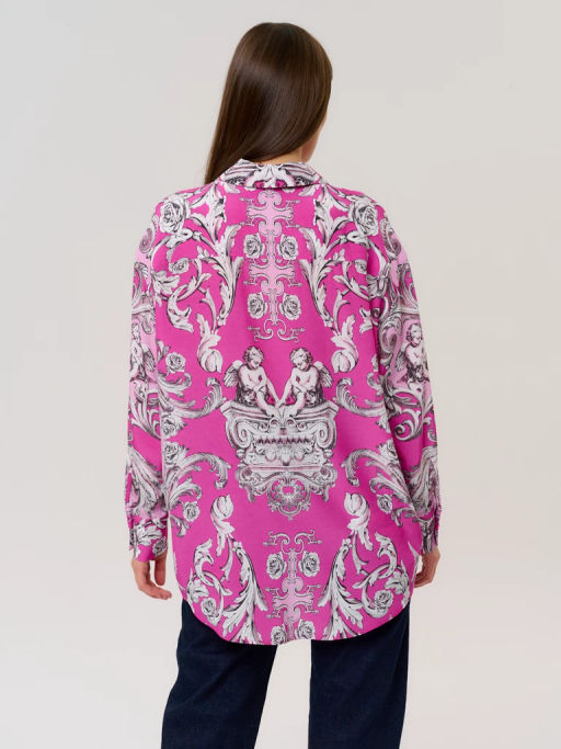 Рубашка женская 12421-33013 multicolor-pink - Eleganzza фото 4
