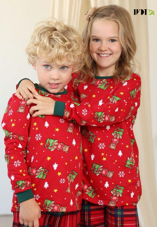 Новогодняя  - детская пижама теплая