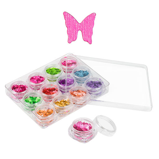 Nail Art Набор пайеток бабочки, 12 шт/наб.  фото 2