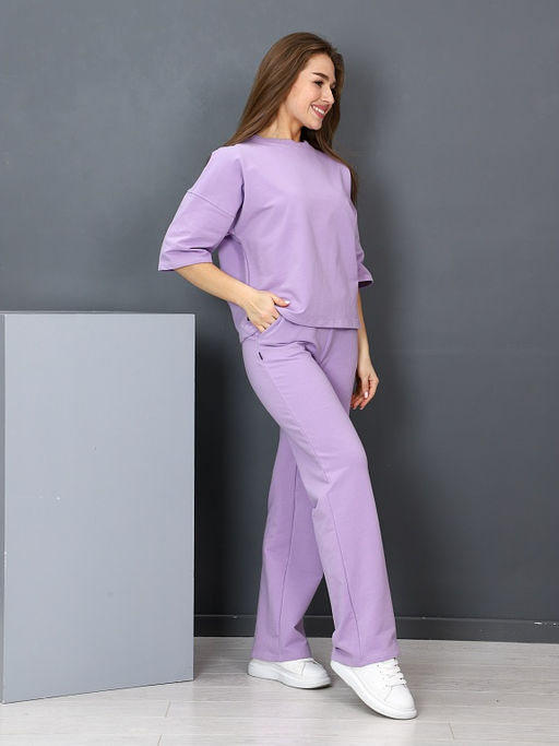 Костюм Женский из футера (2 нитка) цвет Лиловый - Амавес-текстиль фото 4