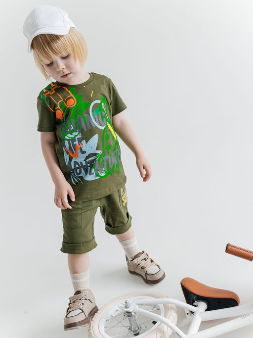 Футболка для мальчика цвета хаки - Kogankids фото 30