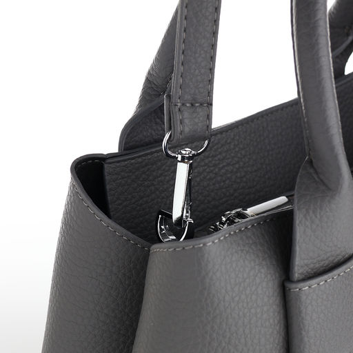 Сумка женская тоут TEXTURA на молнии, 32×12×24 см, серая