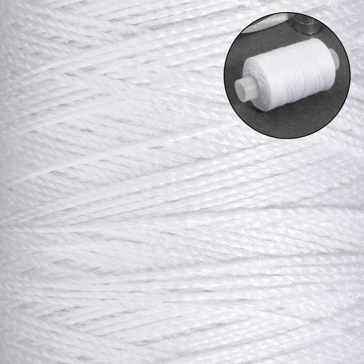 Цена за 10 шт. Нитки обувные, 100ЛЛ, 200 м, белые