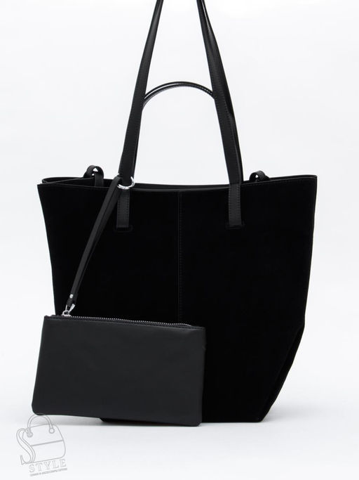 Сумка женская кожаная 2403YF black Polina&Eiterou