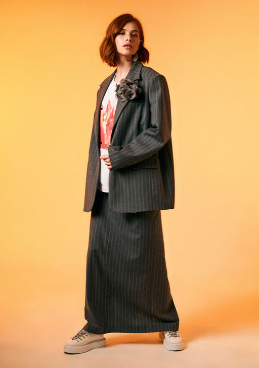 N2413 юбка женская серый - Mozart фото 3