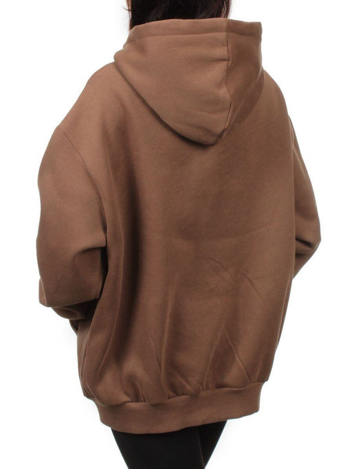 2622 BROWN Толстовка женская (85% хлопок, 10% полиэстер, 5% спандекс) - Fashion фото 6