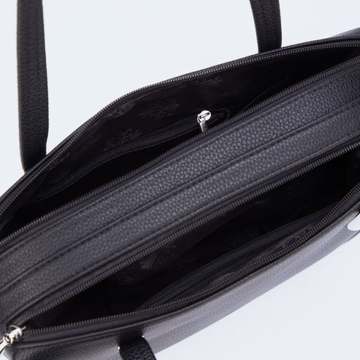 Сумка женская TEXTURA, тоут, средний размер, цвет чёрный  фото 3