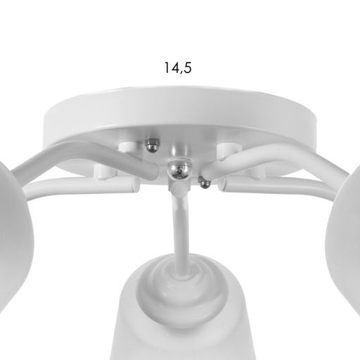 Люстра на потолок BayerLux «Онлайн», 5×15 Вт, Е27, белый/прозрачный