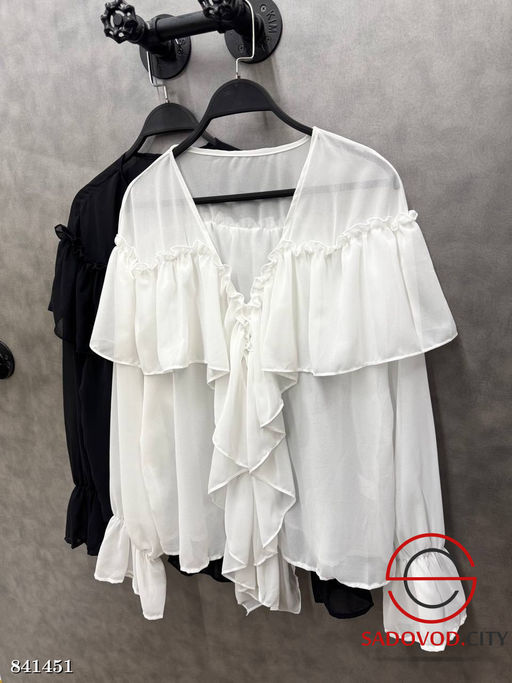 Рубашка женская с воланами