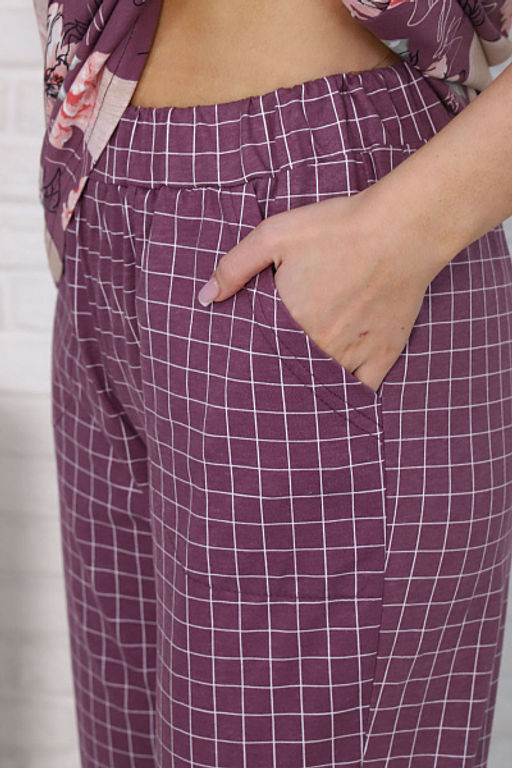 Костюм с брюками (00991, бордовый) - Плиона фото 15