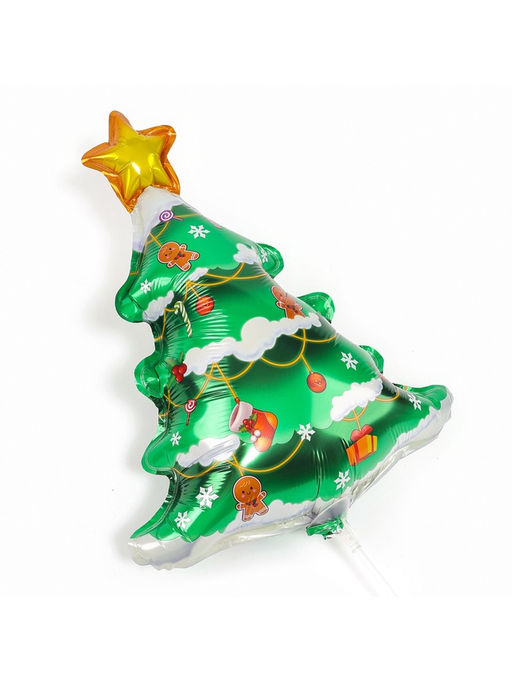 Цена за 2 шт. Воздушные шары фольгированные 17" «Новогодняя елочка», 5 шт., для палочек