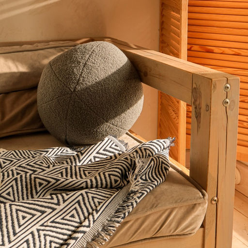 Подушка декоративная Этель Шар d=30. цв.темно-серый  фото 4