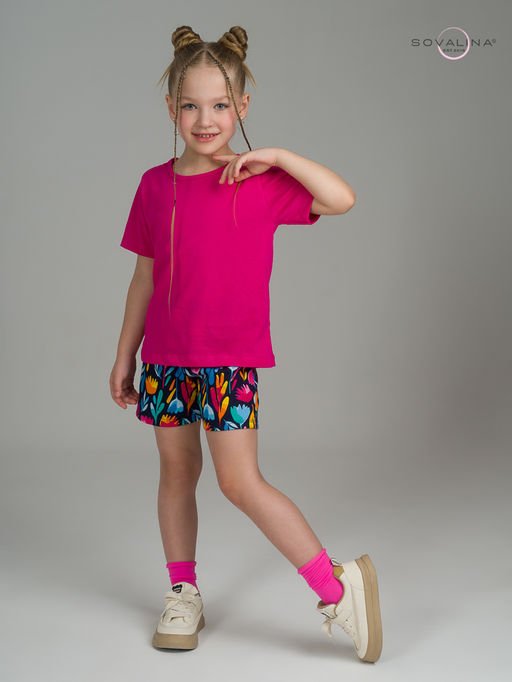 Костюм Лайт фуксия-акварельные цветы - Sovalina фото 12