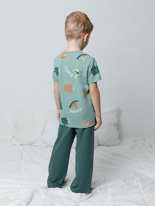 К 1646/динозавры,зеленый пижама для мал