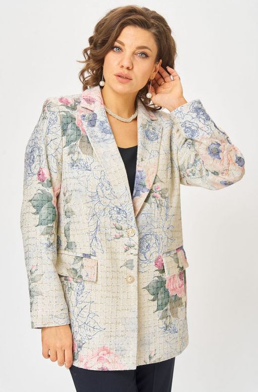 Костюм БелЭльСтиль 762/596 молочный твид