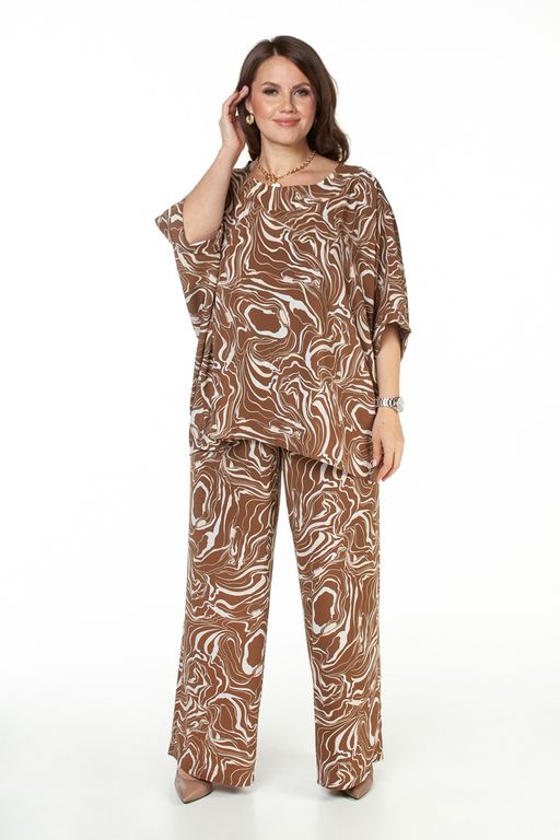 Брюки женские 121/03/Коричневый, бежевый - Rise фото 2