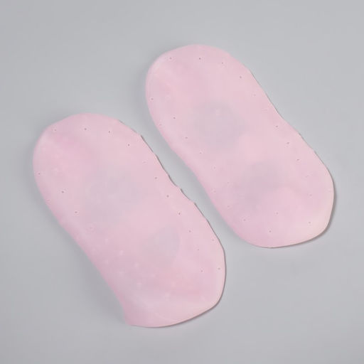 Носочки для педикюра, силиконовые, с перфорацией, с лямкой, размер S, цвет розовый - Queen fair фото 6