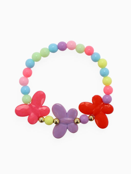 Цена за 2 шт. Набор детских браслетов «Выбражулька» 3 шт. d=5 см бабочки и буквы, цветные