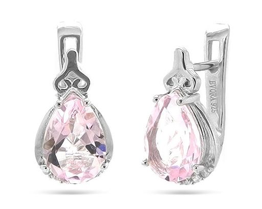 Серьги из серебра морганит, Валентина