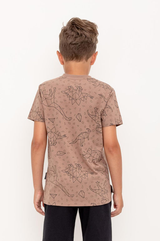 КР 302160/холодный какао,динозавры фуфайка для мал