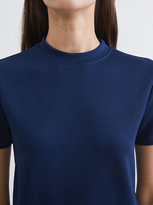 Dik Yaka Soft Touch Kad?n Ti??rt