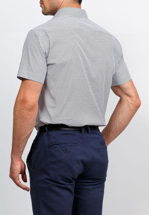 Сорочка мужская короткий рукав GREG 113/107/06/ZV/1 STRETCH  фото 3