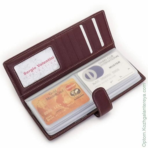 Женская кожаная визитница Sergio Valentini СВ 8090-075  фото 6