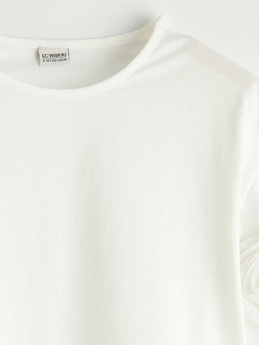 Bisiklet Yaka Nak??l? K?z ?ocuk Ti??rt