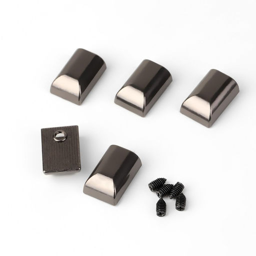 Наконечники для молний, 11 мм, 15×11×6 мм, 5 шт., цвет чёрный никель