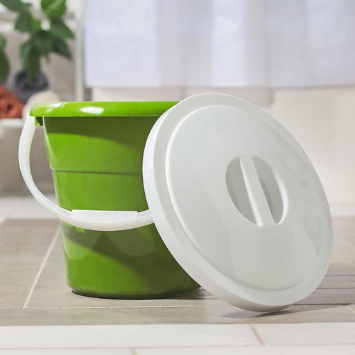 Ведро с крышкой «Евро», 12 л, d=33 см, h=29 см, МИКС