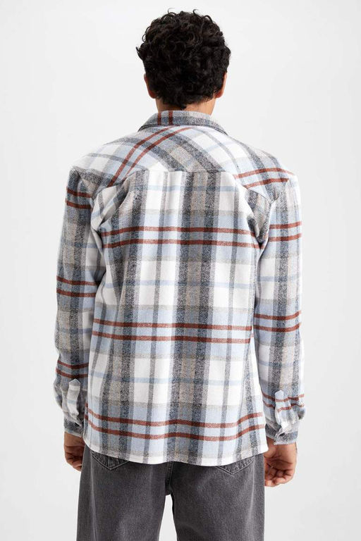 Рубашка Lumberjack с длинным рукавом в клетку обычного кроя - Defacto фото 6