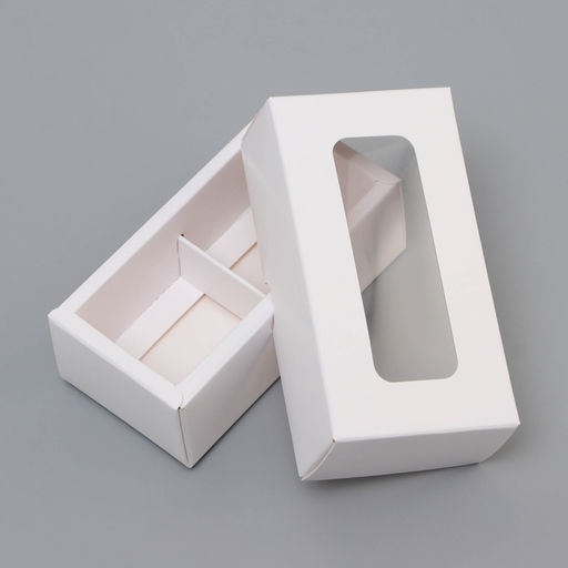 Цена за 3 шт. Коробка для 2 конфеты, белая, 10.5×5.5×3.5 см