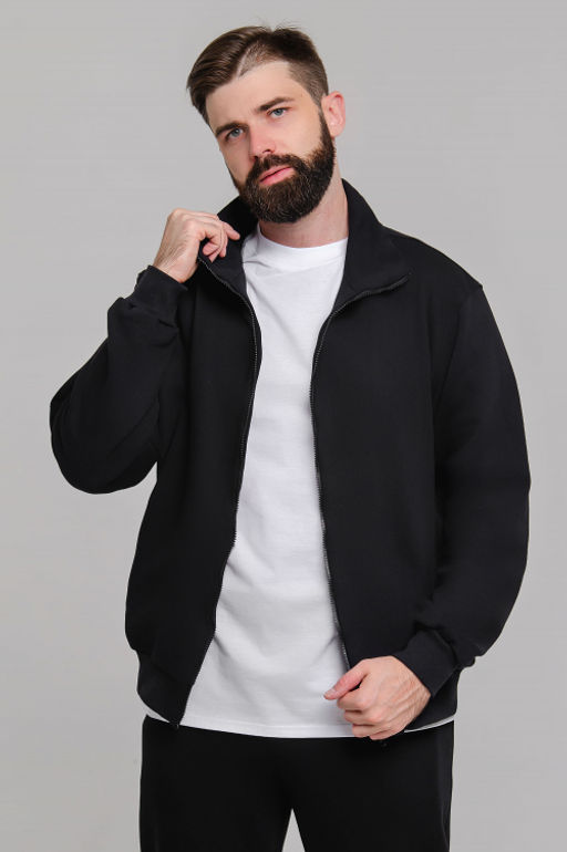 Арт. 65301 Толстовка мужская 50-58 (5 шт) Цвет:черный