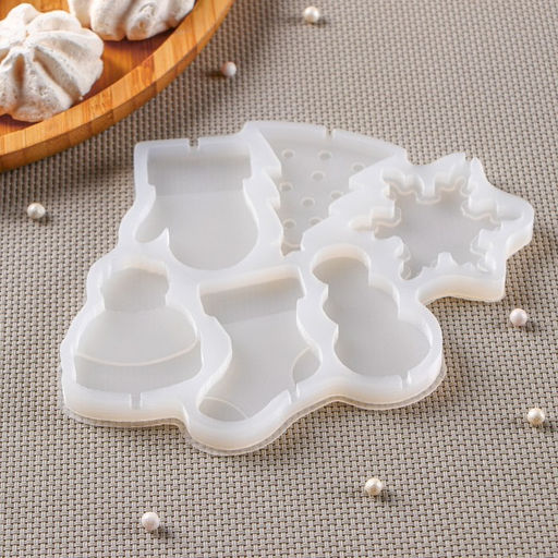 Форма для леденцов Новогодние леденцы, силикон, 6 ячеек, 15?13 см, прозрачная