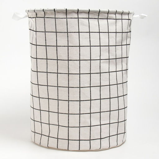 Корзина текстильная Доляна Клетка цв.белый,40*35 см  фото 3