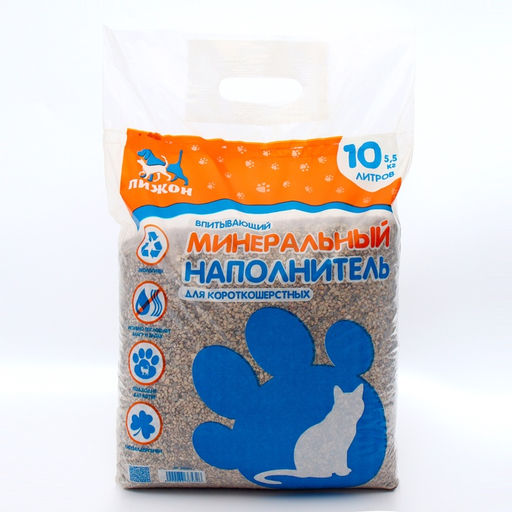Наполнитель минеральный впитывающий Пижон для короткошерстных кошек, 10 л  фото 11