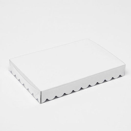 Цена за 10 шт. Коробочка для печенья с PVC крышкой Горох, крафт, 22 х 15 х 3 см - UPAK LAND фото 2