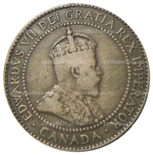 Монета 1 цент 1910 года Канада