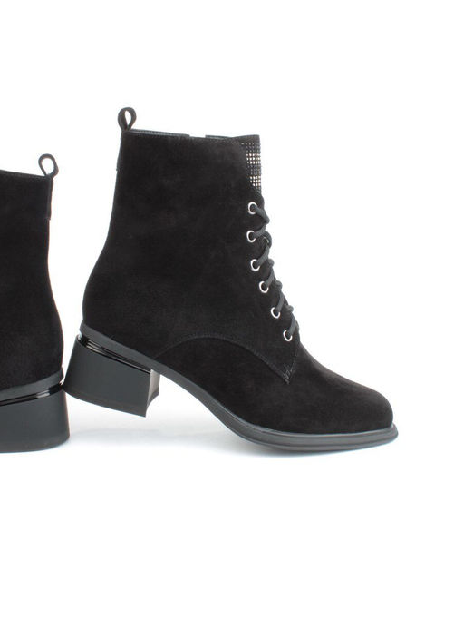 04-M3-H238 BLACK Ботинки зимние женские (натуральная замша, натуральный мех) - Фабричный китай фото 13