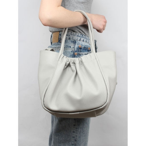 Сумка женская искусственная кожа ADEL-285, 3отд.2внут.карм. плечевой ремень, серый св флотер 259823 - Adelia фото 5