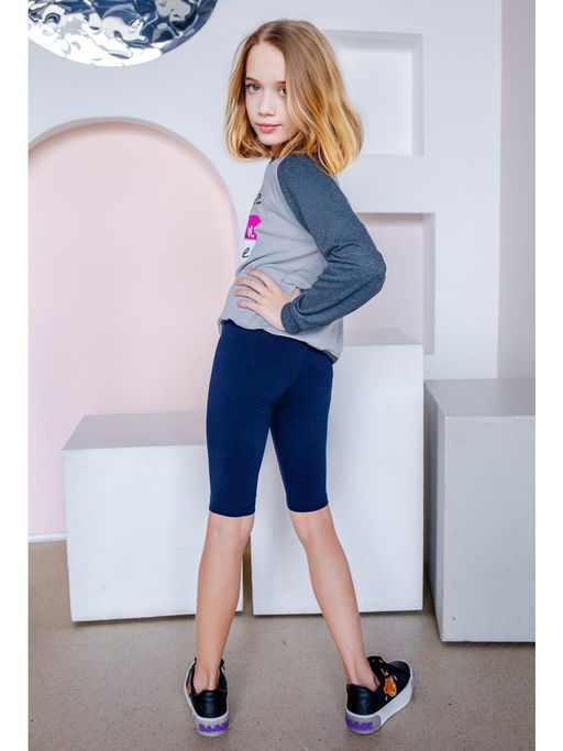 Велосипедки темно-синий 19266663 - Nota bene фото 4