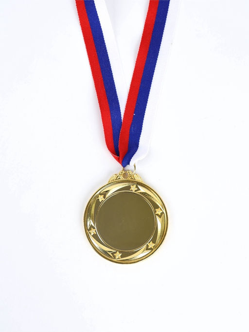 Медаль под нанесение золото 049, d=6.5 см, с лентой