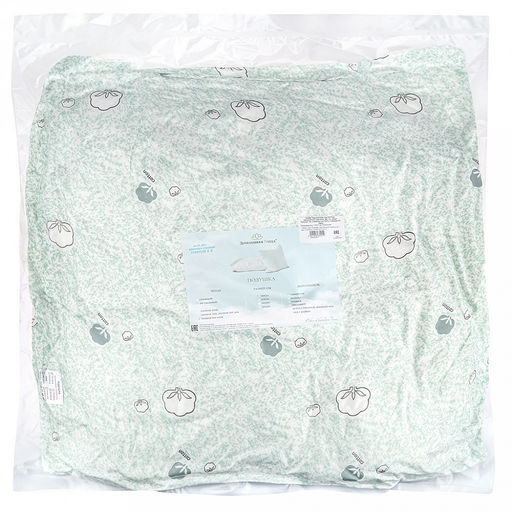 Подушка для сна 70х70см "Хлопок" 2-х камерная: основной чехол полиэстер 100%, не съемный, внутренний чехол нетканное полотно (п/э100%), наполнитель: синтепон высшего сорта, 1,1кг, упаковка п/э пресс, "Домашняя мода" (Россия)