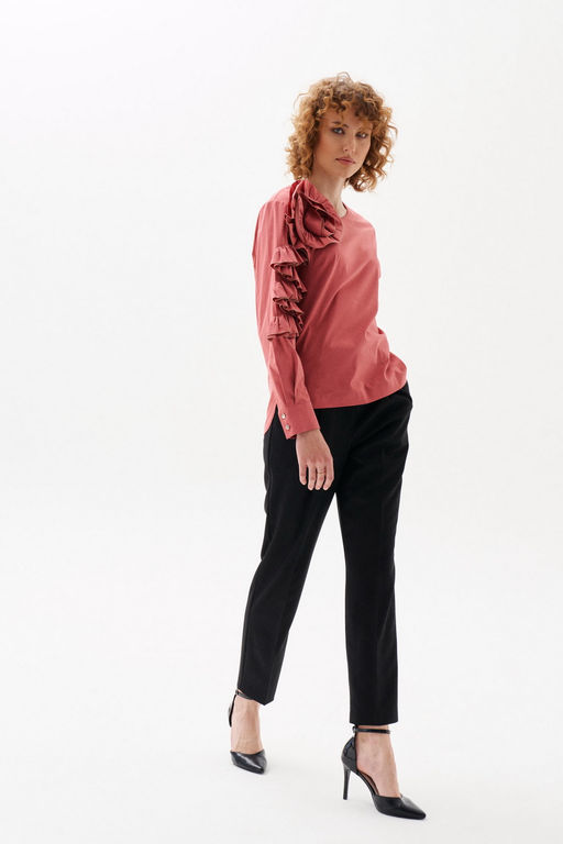Блузка с декоративным элементом оригами Joan (Цвет: Ягодный) - Morozov Amavie фото 3
