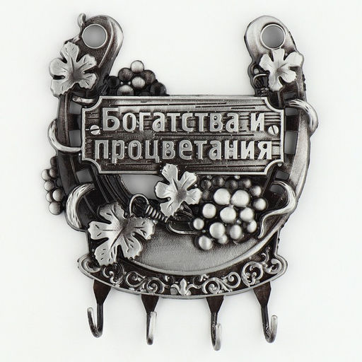 Ключница настенная подкова «Богатства и процветания», 10.5×12 см.