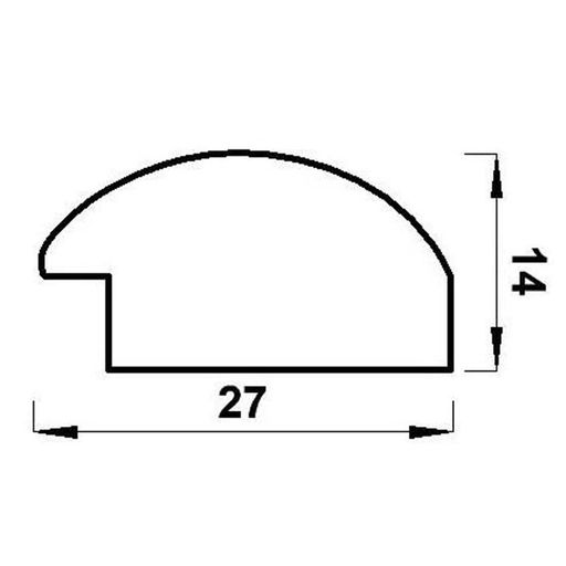 Рама для картин (зеркал) 40×50×2.7 см, пластиковая, Calligrata 6472, мокрый асфальт