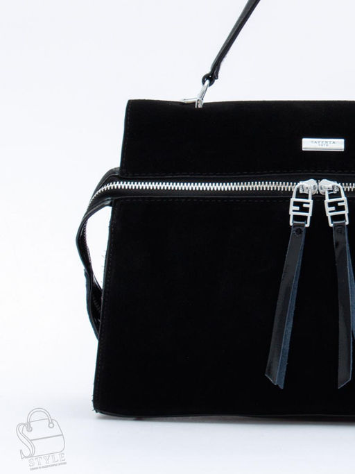 Сумка женская кожаная 9675MSS black Velina Fabbiano-Safenta в Новосибирске