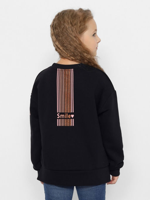 CRB wear/CWJG 63716-22-390 Джемпер для девочки,черный/Ex.Cherubino  фото 7