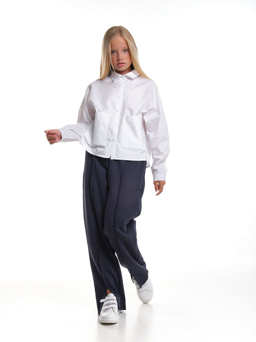 Брюки со строчкой для девочки 33-7499 хаки - Mini maxi фото 20